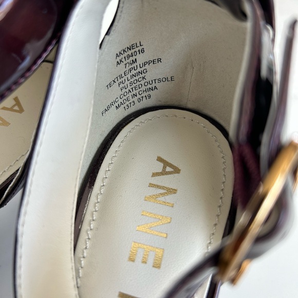 Anne Klein KNELL wine ankle strap pump - Picture 5 of 7
